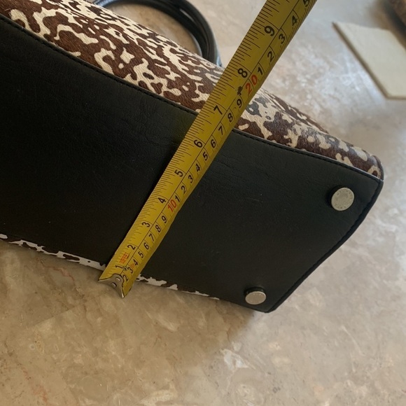 Michael Kors Calf Hair handbag animal print leather tote bag‎ black brown - Picture 13 of 16